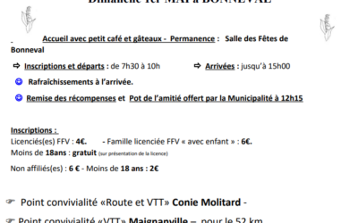 Dimanche 1er MAI à BONNEVAL